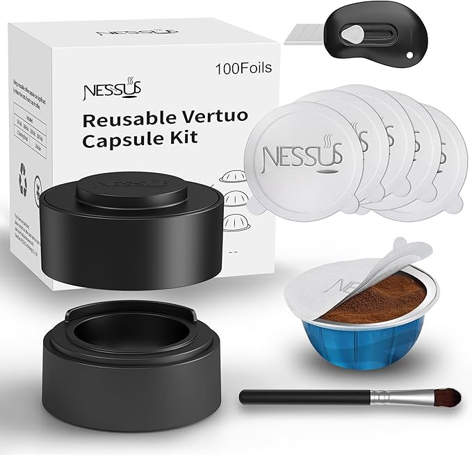 Nessus Reusable Kit for Nespresso Pods Vertuo, Reuse Old Coffee Pods for Nespresso Vertuo: 100 Pc... | Amazon (US)