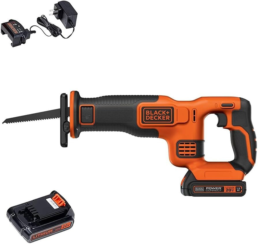 BLACK+DECKER 20V MAX* Cordless Reciprocating Saw Kit (BDCR20C) | Amazon (US)