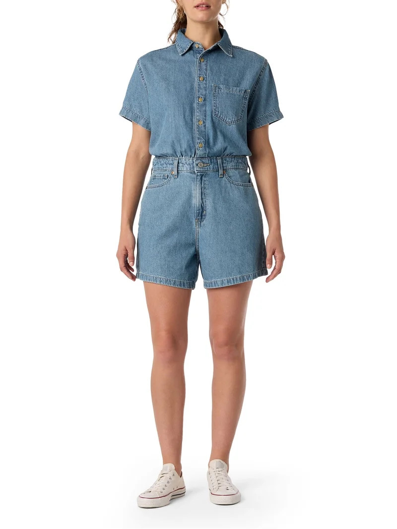 Levi Strauss Signature\u2122 Women's Vintage Summer Romper, Sizes XS-XXL | Walmart (US)