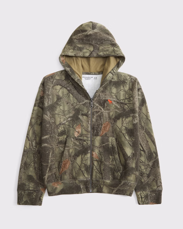 boys essential icon full-zip hoodie | boys tops | Abercrombie.com | Abercrombie & Fitch (US)