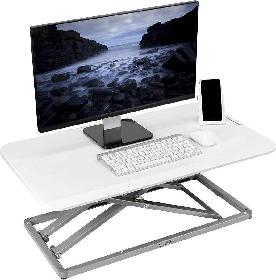 VIVO Economy Single Top Height Adjustable 29 inch Standing Desk Converter, Sit Stand Tabletop Mon... | Amazon (US)