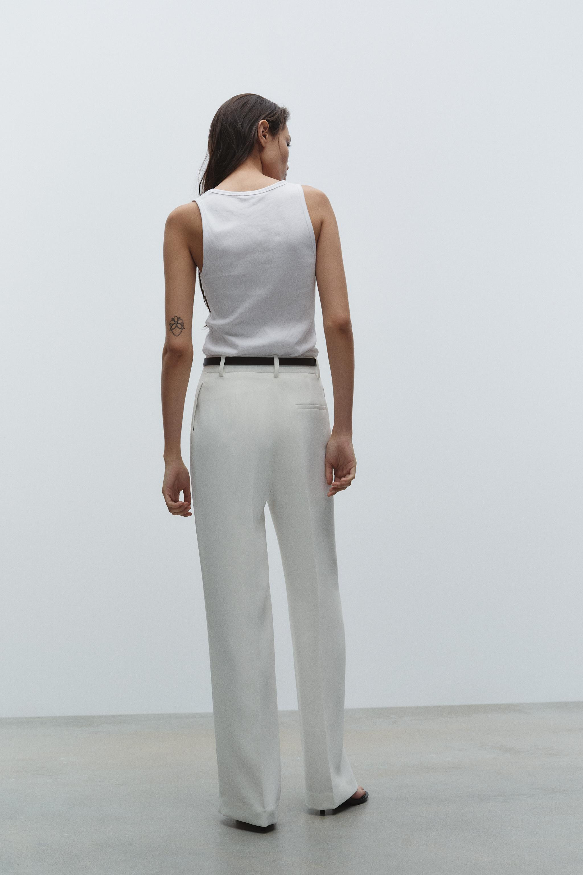 DARTED WIDE-LEG TROUSERS | Zara UK