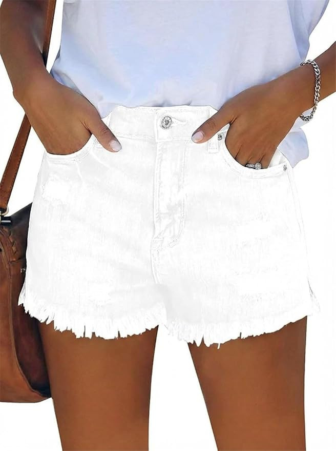 MODARANI Denim Shorts for Women Distressed Jean Shorts Ripped Summer Hot Short | Amazon (US)
