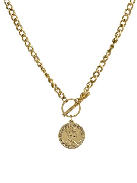 'Rio' Portrait Coin Chain Necklace | Goodnight Macaroon