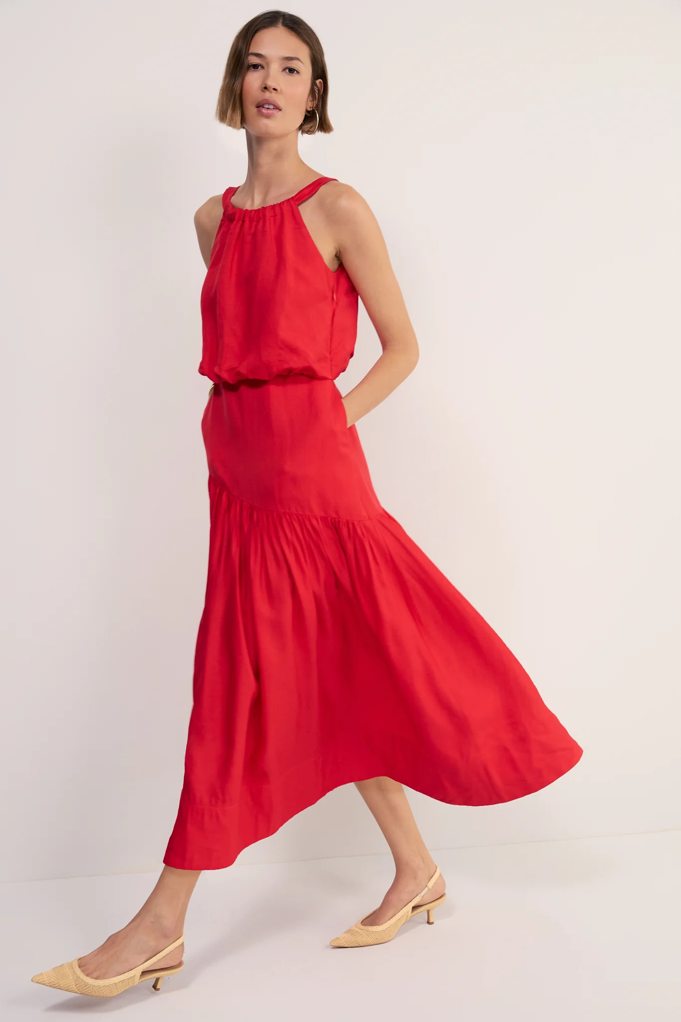 Cath x WYSE Riviera Dress - Red Pop | WYSE London