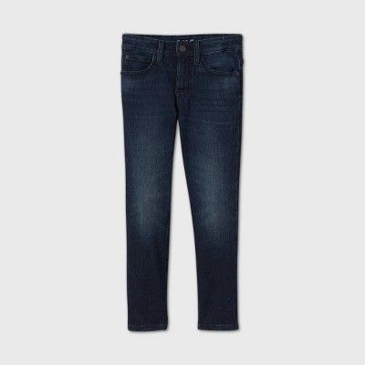 Boys' Super Stretch Slim Fit Jeans - Cat & Jack™ Dark Blue | Target