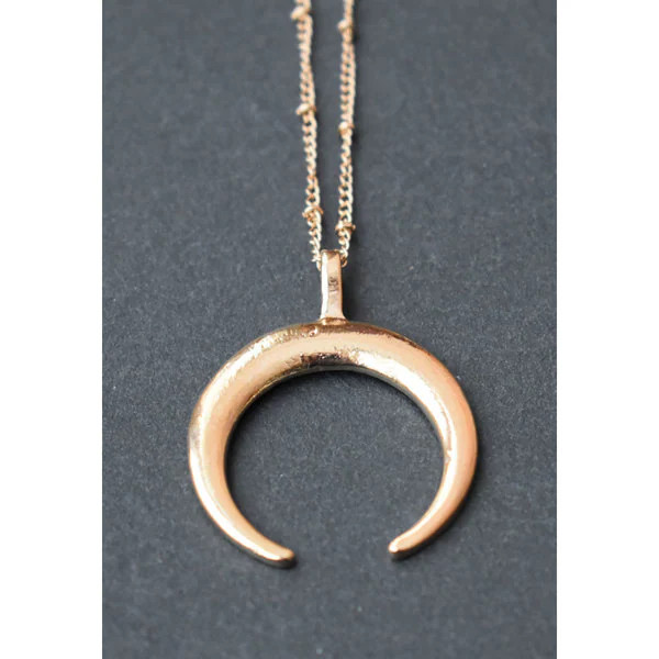 Mint Jules Crescent Horn Gold Pendant Necklace | Bed Bath & Beyond