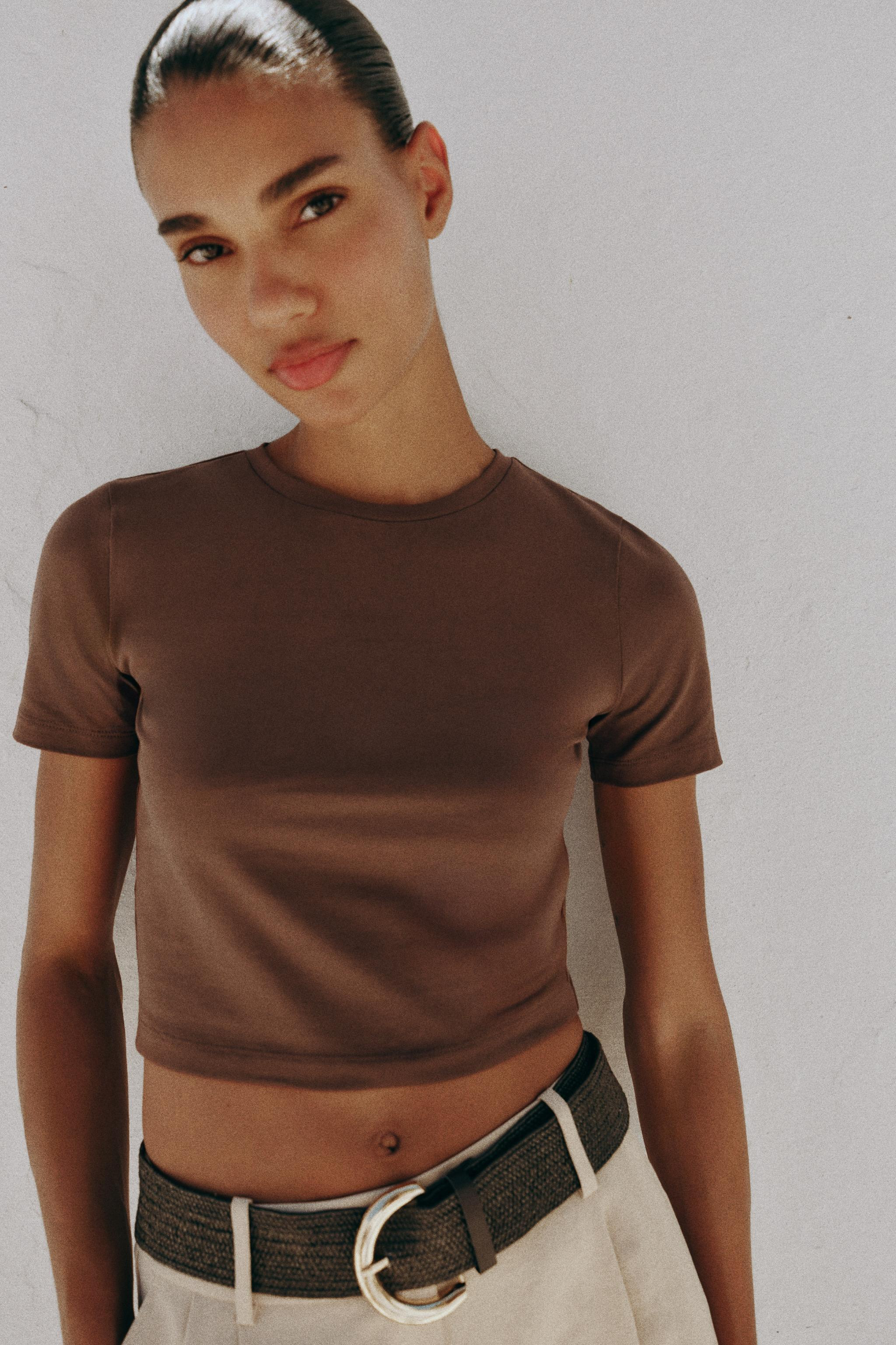 CROPPED SHORT SLEEVE T-SHIRT | Zara FR