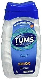 Tums Ultra Strength 1000 Chewable Tablets Mint- 72 ct, Pack of 3 | Amazon (US)