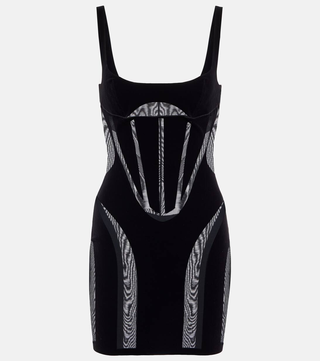 x Mugler mesh and velvet dress | Mytheresa (UK)