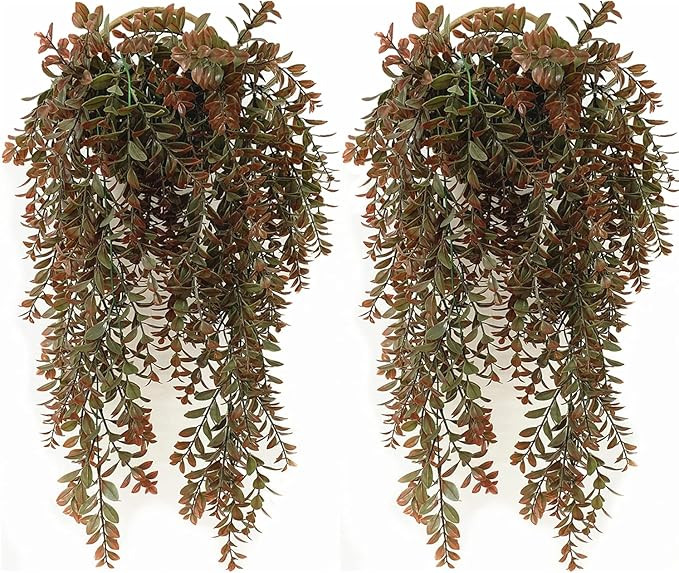CATTREE Artificial Hanging Vines, Faux Ivy Leaves Plastic Plants Greenery Fake Leaf Plant UV Resi... | Amazon (US)
