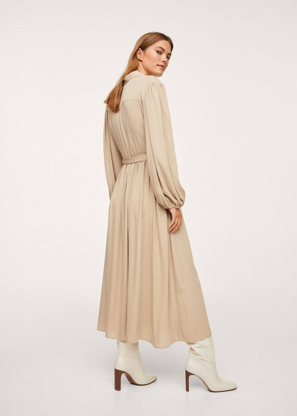 Lyocell pleated dress | MANGO (US)