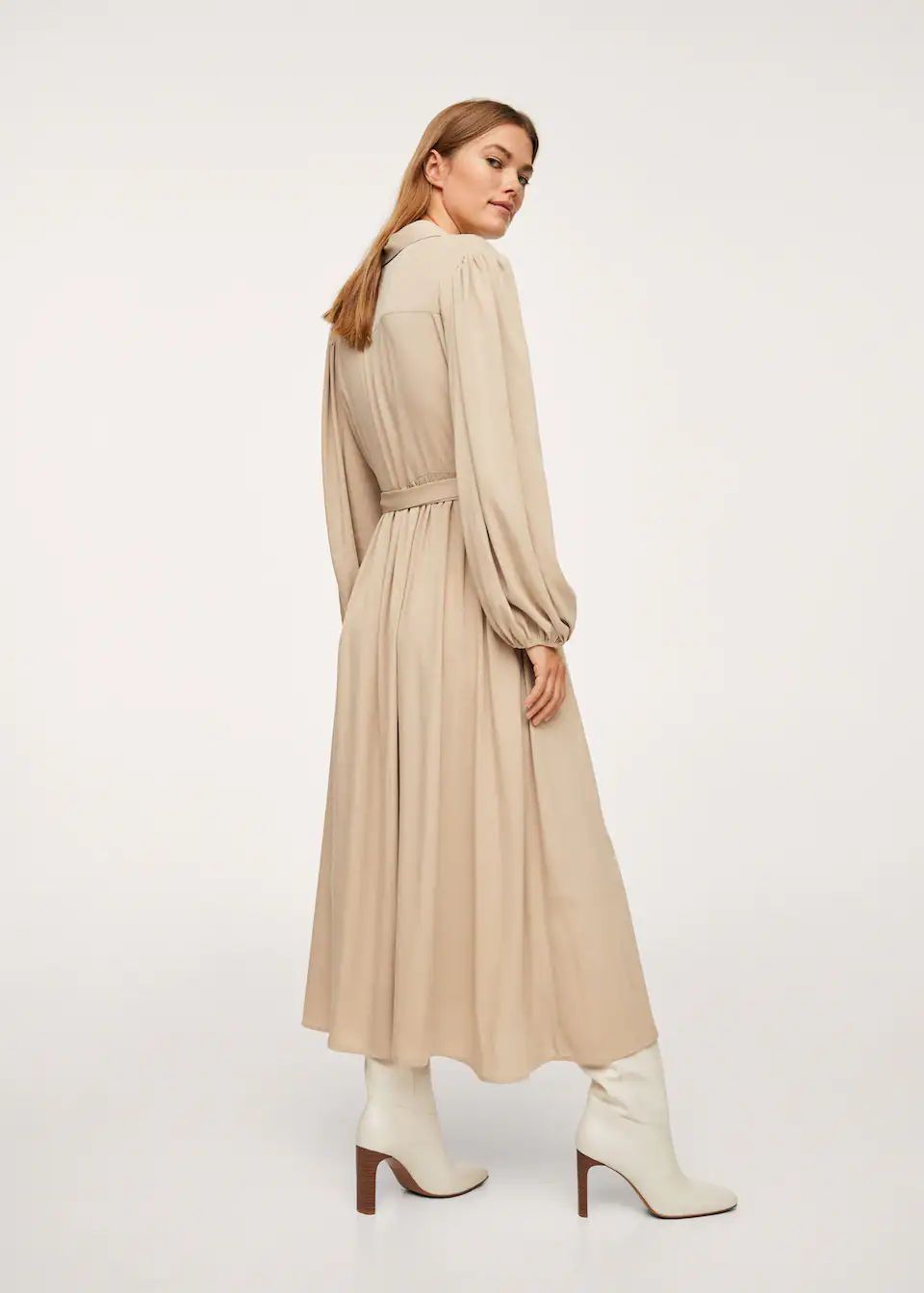Lyocell pleated dress | MANGO (US)