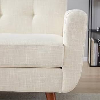 Tbfit 78" W Linen Sofa Couch, Mid Century Modern Decor Loveseat Couches for Living Room, Button T... | Amazon (US)