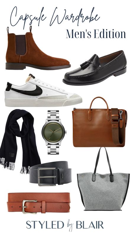 Men’s capsule wardrobe - accessories - men’s shoes - men’s belts - men’s work bags 

#LTKSeasonal #LTKmens #LTKstyletip