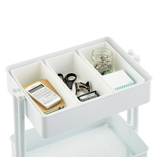 3-Tier Rolling Cart White | The Container Store