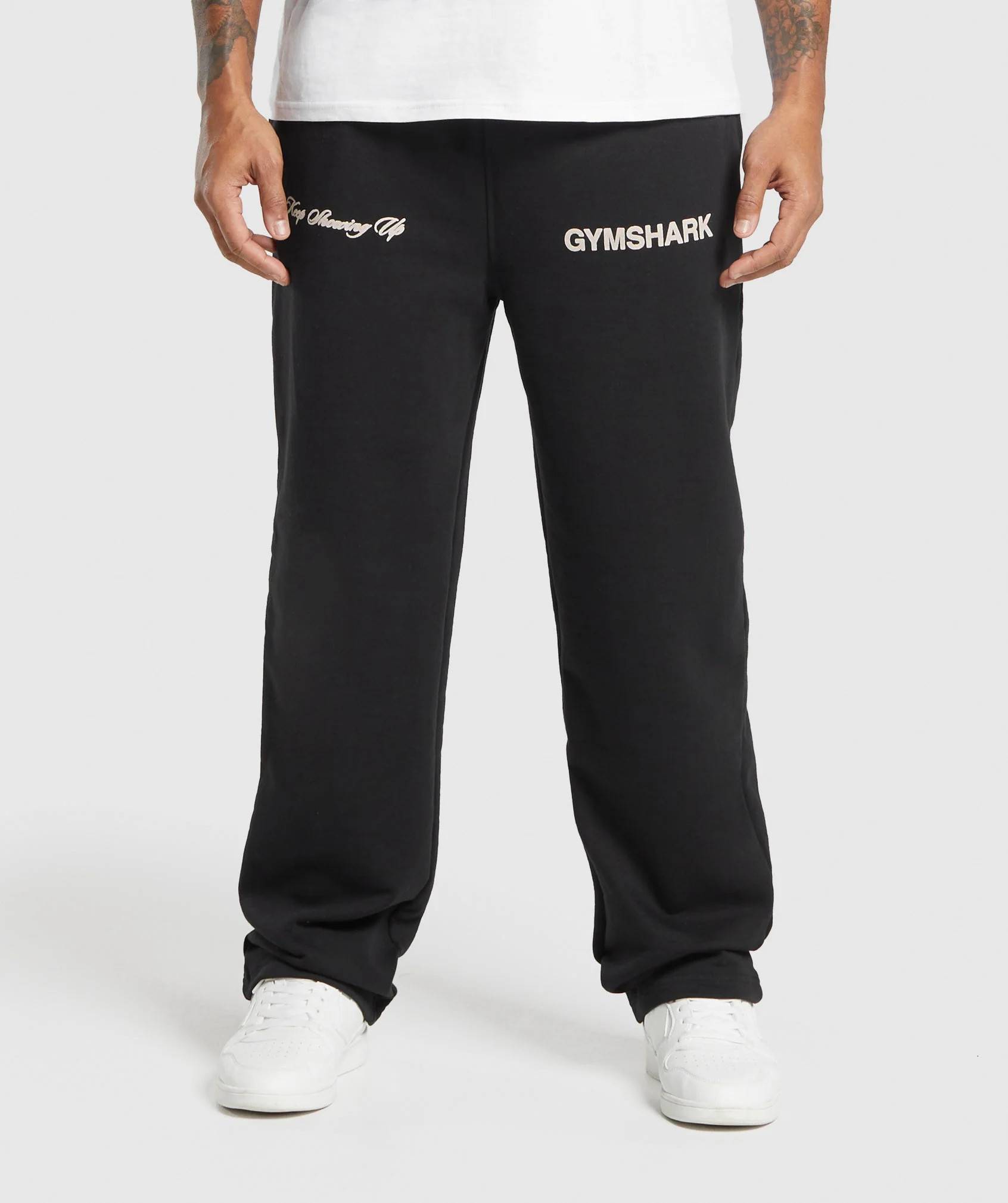 Gymshark EST 2012 Straight Leg Joggers - Black | Gymshark EU