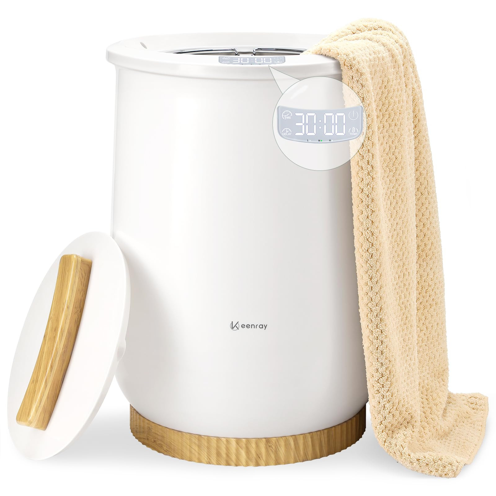 Keenray Upgraded Towel Warmer Bucket, Large Towel Warmer with 3 Heating Modes, Heat Time 30/45/60... | Amazon (US)