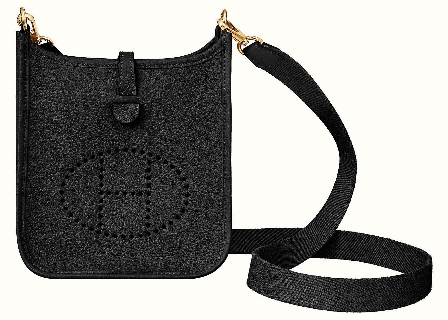 Women's Hermes Evelyne Amazone Clemence Gold 16 Mini/TPM in Noir | StockX