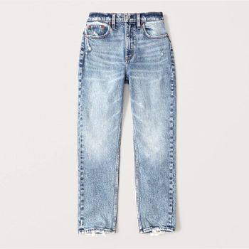 High Rise Acid Wash Mom Jeans | Abercrombie & Fitch (US)