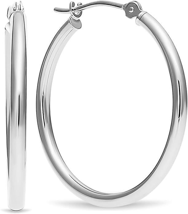 14k Gold Hoop Earrings, 1" Diameter | Amazon (US)