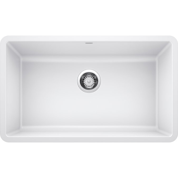 BLANCO Precis Undermount 30-in x 18-in White Single Bowl Kitchen Sink Lowes.com | Lowe's