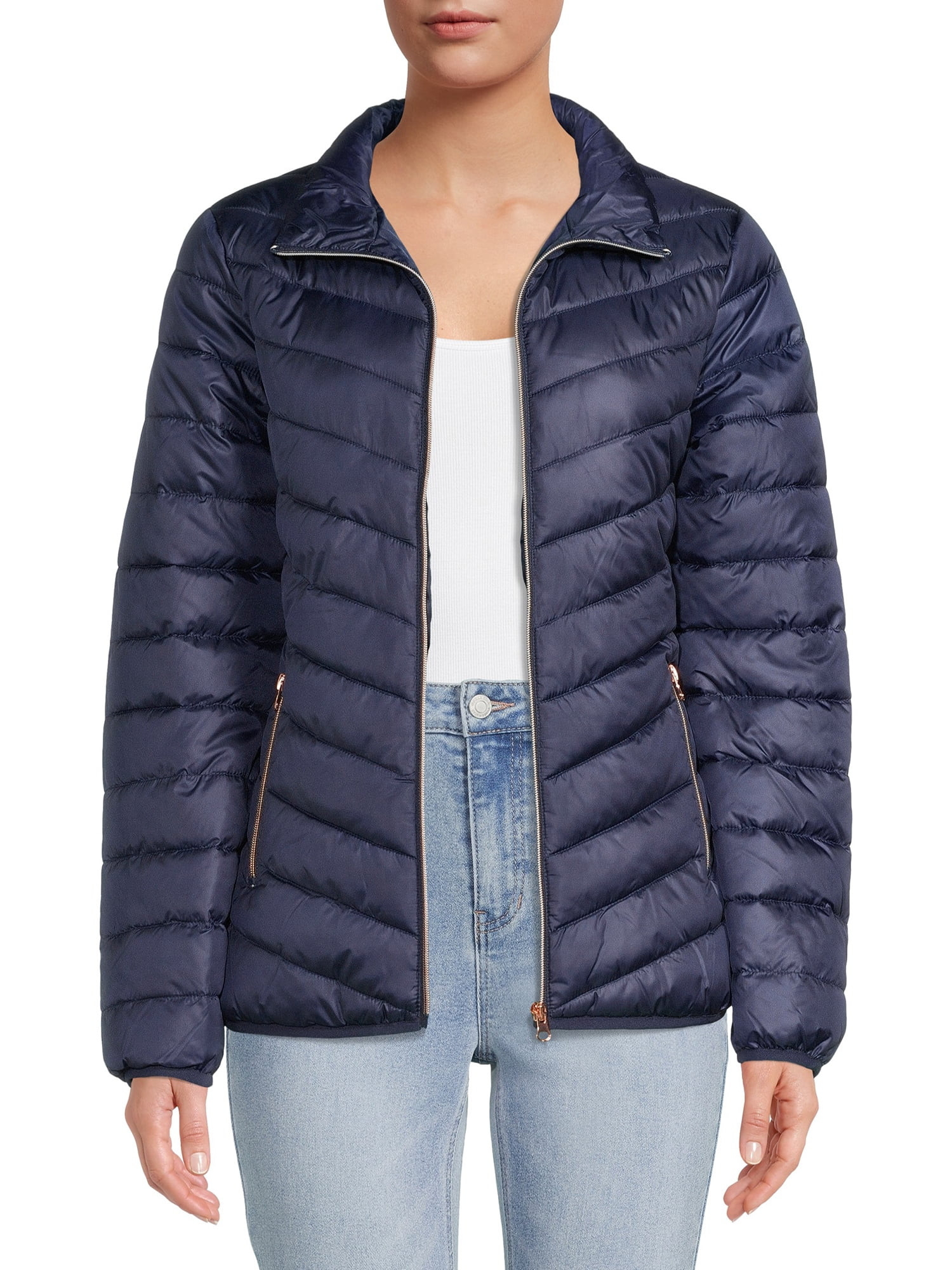 Big Chill Women's Short Packable Puffer Jacket - Walmart.com | Walmart (US)