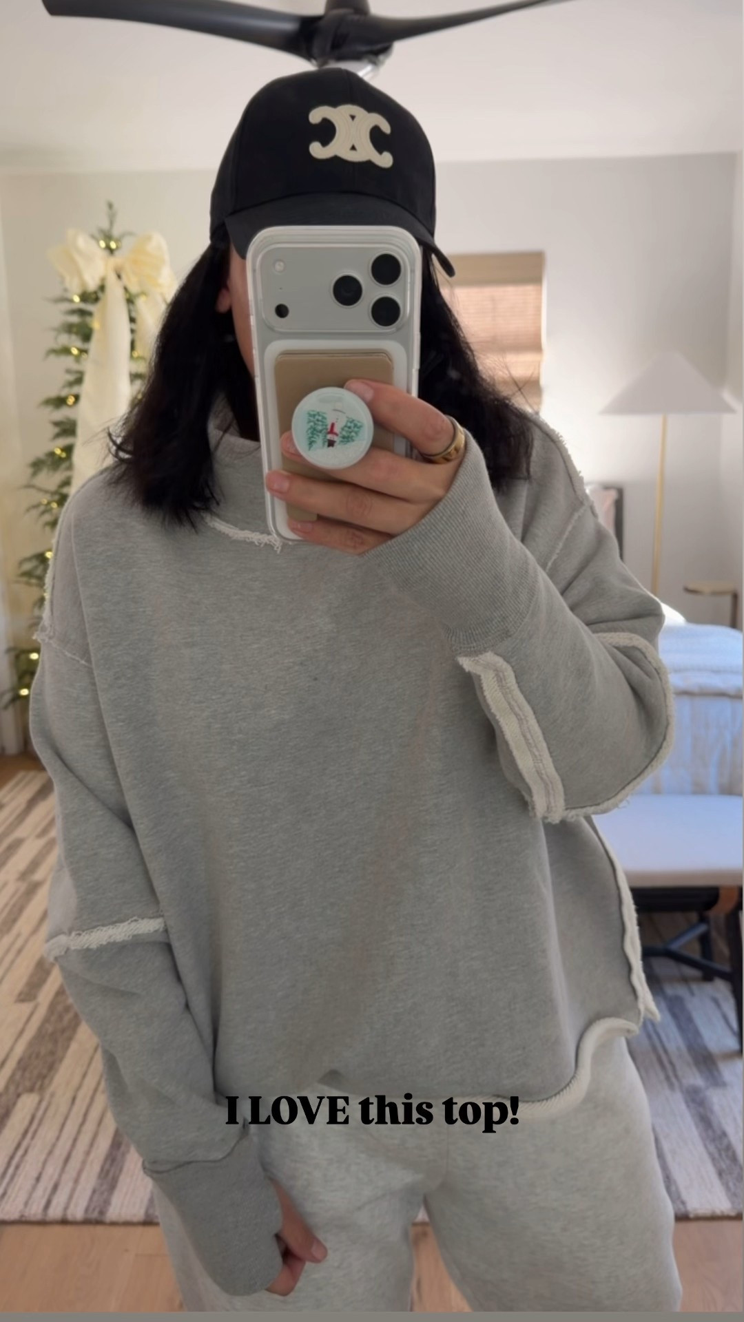 It’s oversized. I’m wearing a medium and will definitely be wearing it on repeat! 

#LTKActive #LTKOver40 #LTKMidsize