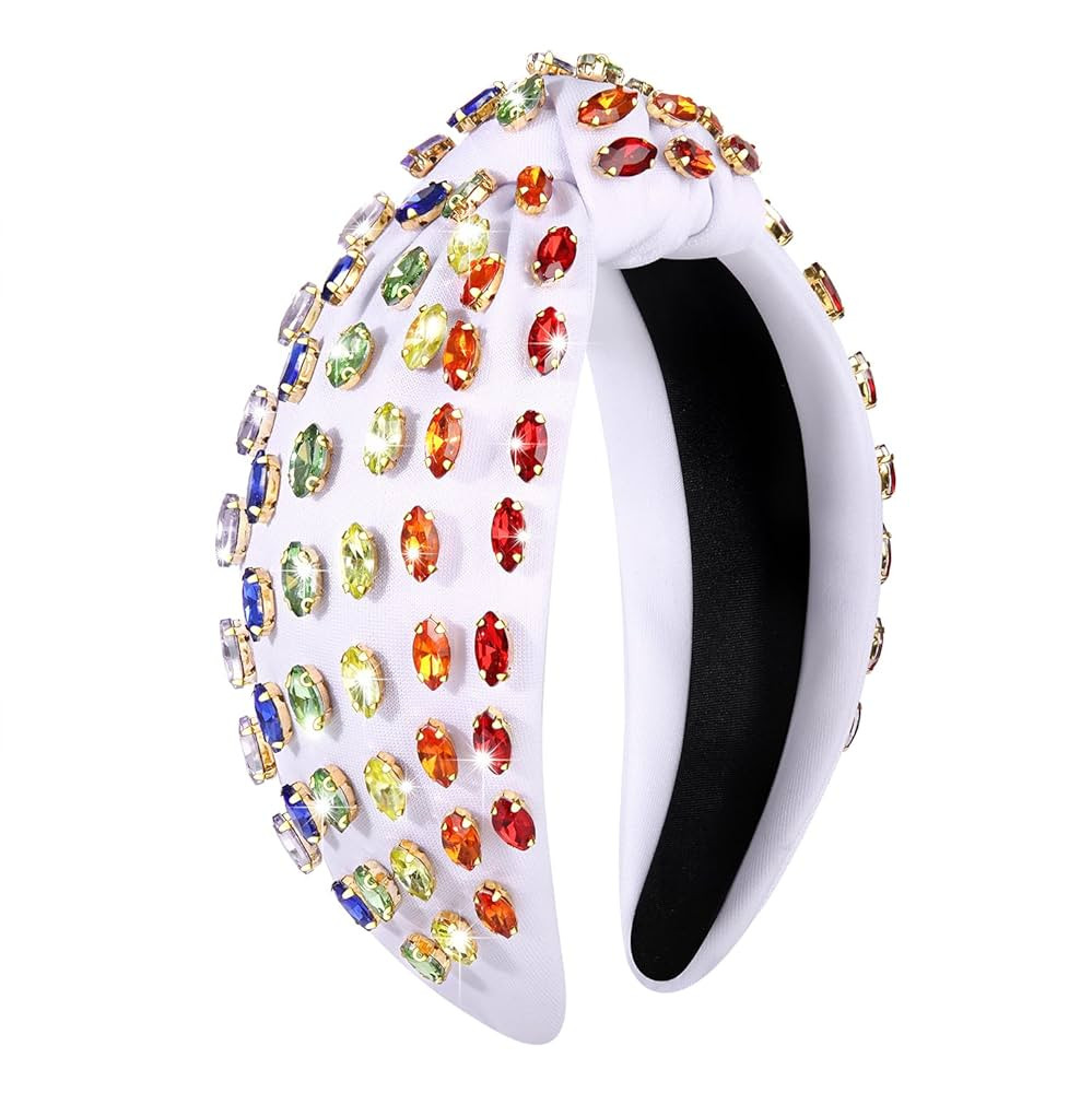 boderier Pride Headband Rainbow Crystal Knotted Headband Bisexual LGBTQ Gay Pride Accessories for... | Amazon (US)