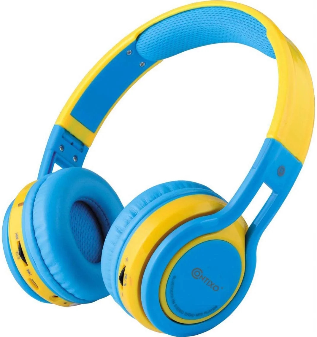 Contixo Kids Bluetooth Headphones, Wireless & Wired, Built-In Mic & SD Music Player, Cushioned Ov... | Walmart (US)