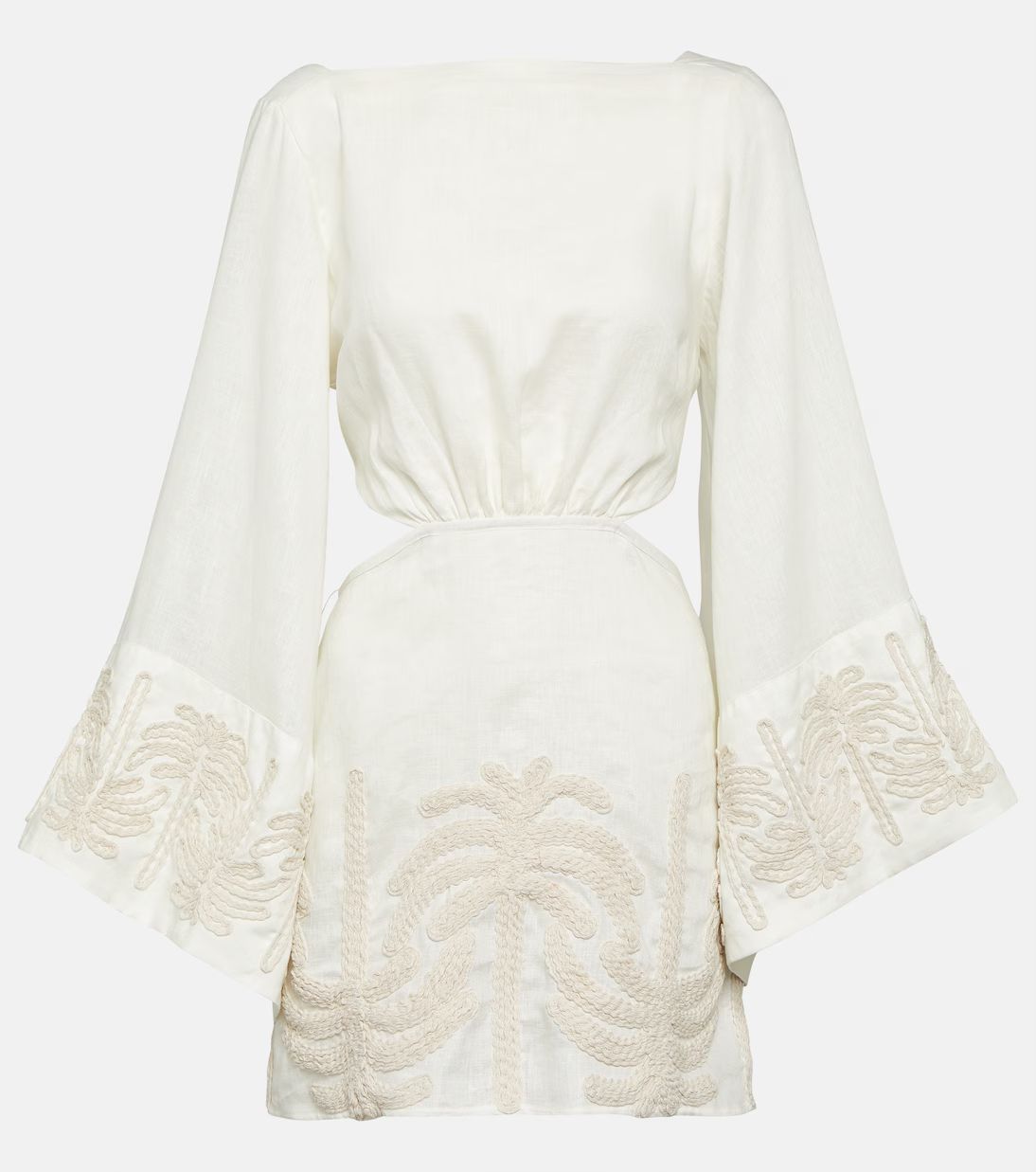 Embroidered linen and cotton minidress | Mytheresa (US/CA)