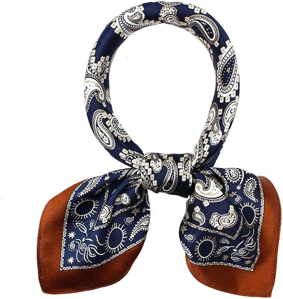 ANDANTINO 100% Real Mulberry Silk Scarf -21'' x 21''- Lightweight Neckerchief –Women Men Small ... | Amazon (US)