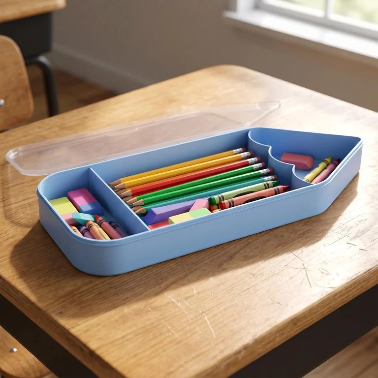 Pen+Gear Pencil-Shaped Storage Container, Blue, 15.5" x 6" | Walmart (US)