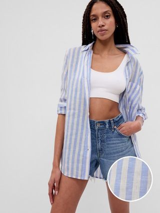 Linen Boyfriend Shirt | Gap (US)