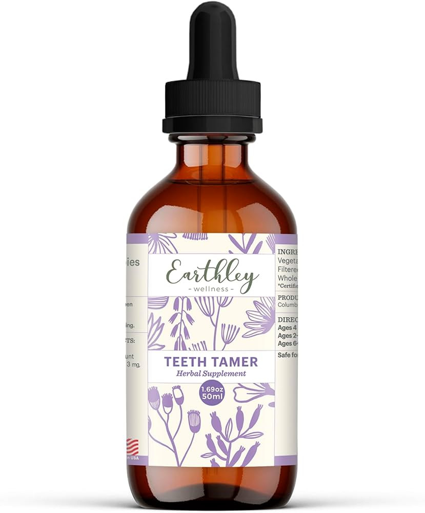 Earthley Wellness, Teeth Tamer, Natural Teething Relief, Soothes Drooling and Irritability Due to... | Amazon (US)