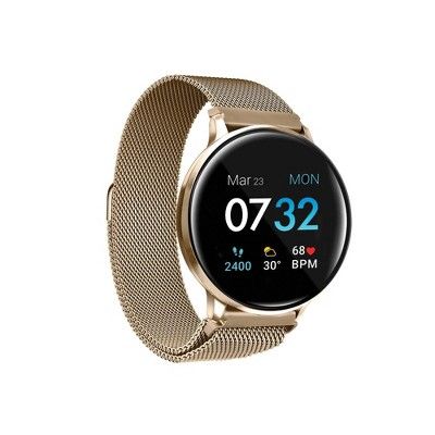 iTouch Sport Fitness Smartwatch - Gold Case with Gold Mesh Strap | Target