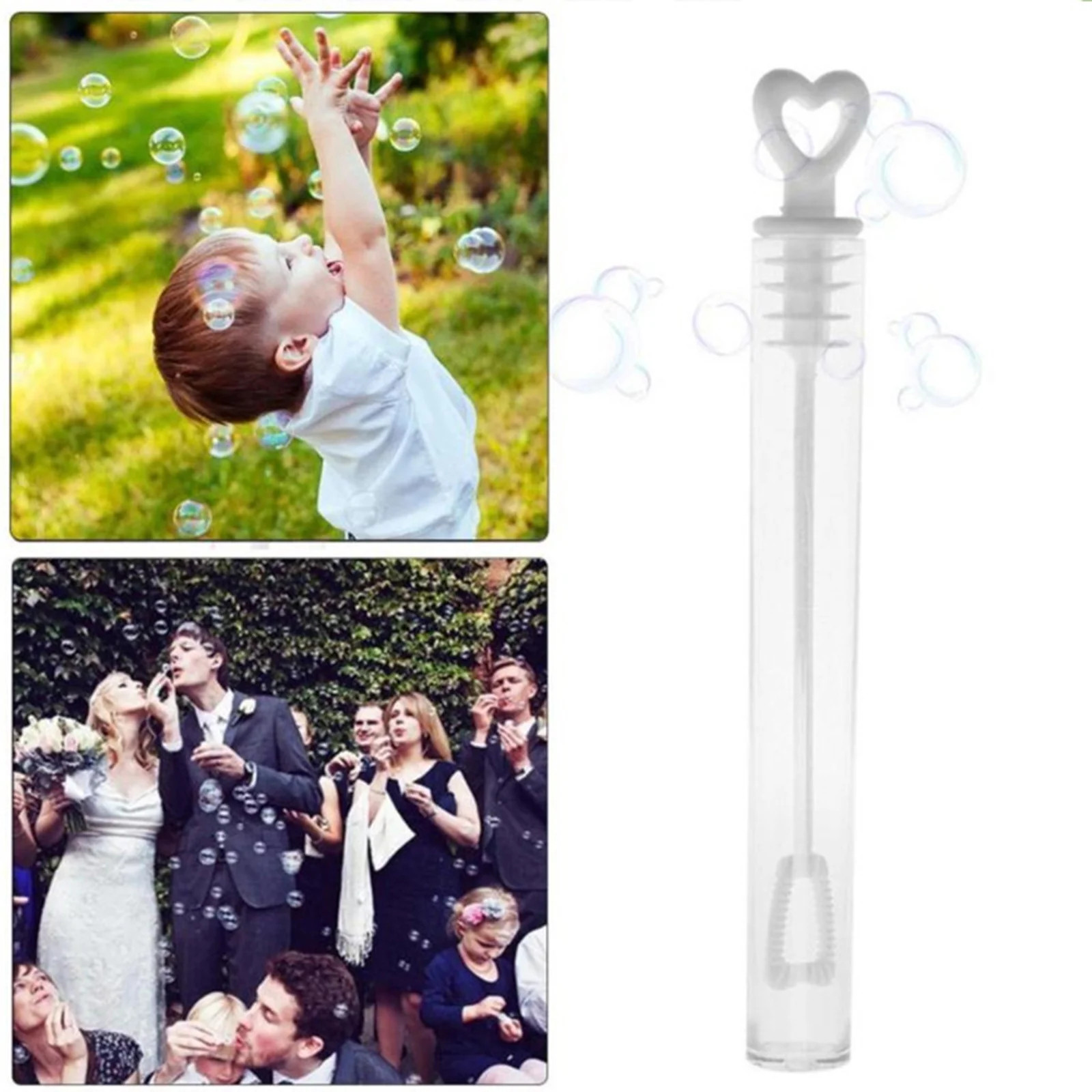 Mini Heart Bubble Wands - Leak-Proof Pre-Filled, Wedding Favors & Party Bag Fillers for Ki-ds & Adults | Walmart (US)