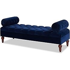 Jennifer Taylor Home Lewis Entryway Bolster Bench, Navy Blue | Amazon (US)