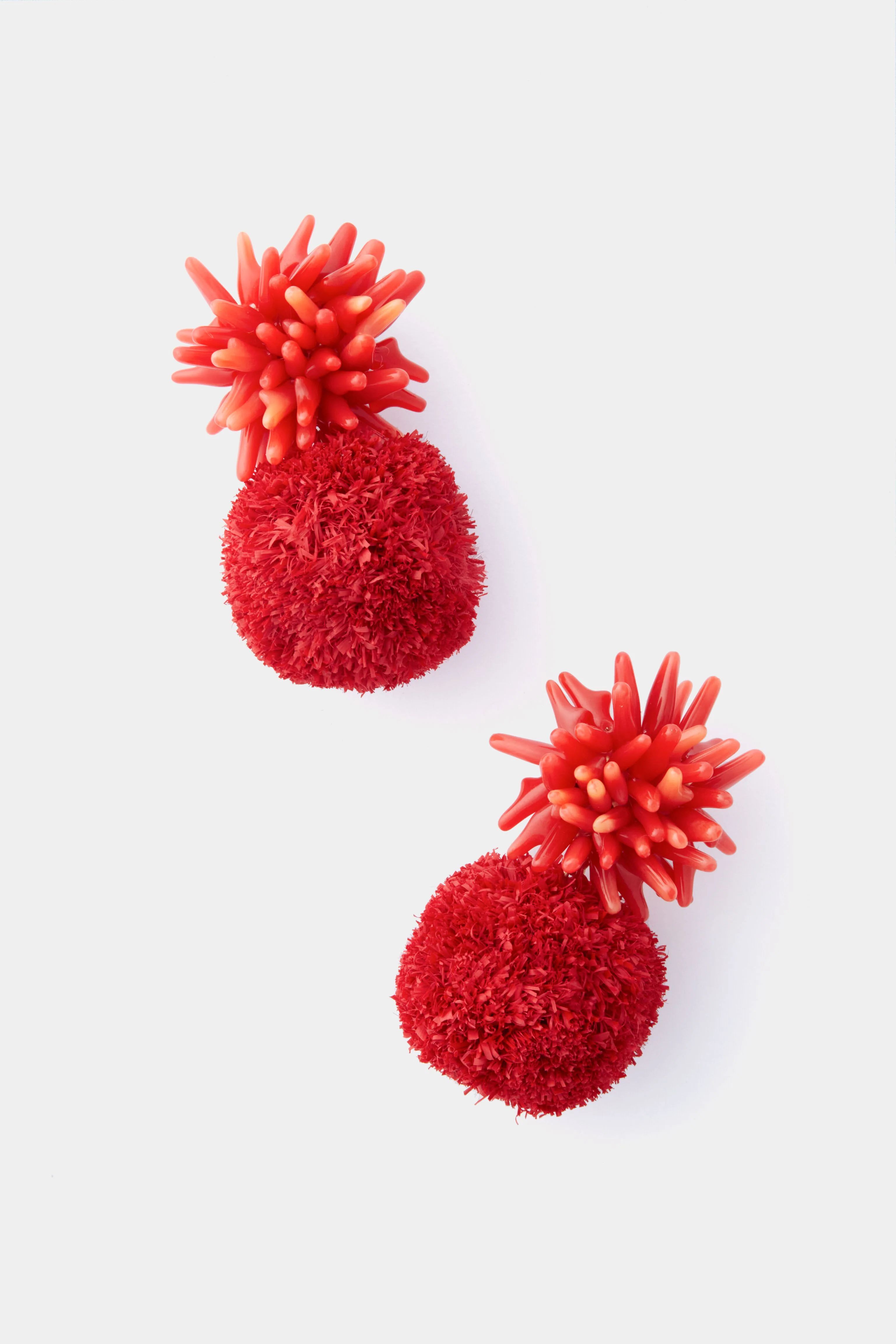 Poppy Red Pom Earrings | Tuckernuck (US)