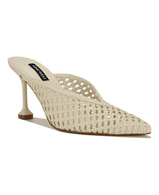 Women's Grasso Woven Tapered Heel Dress Mules | Macy's