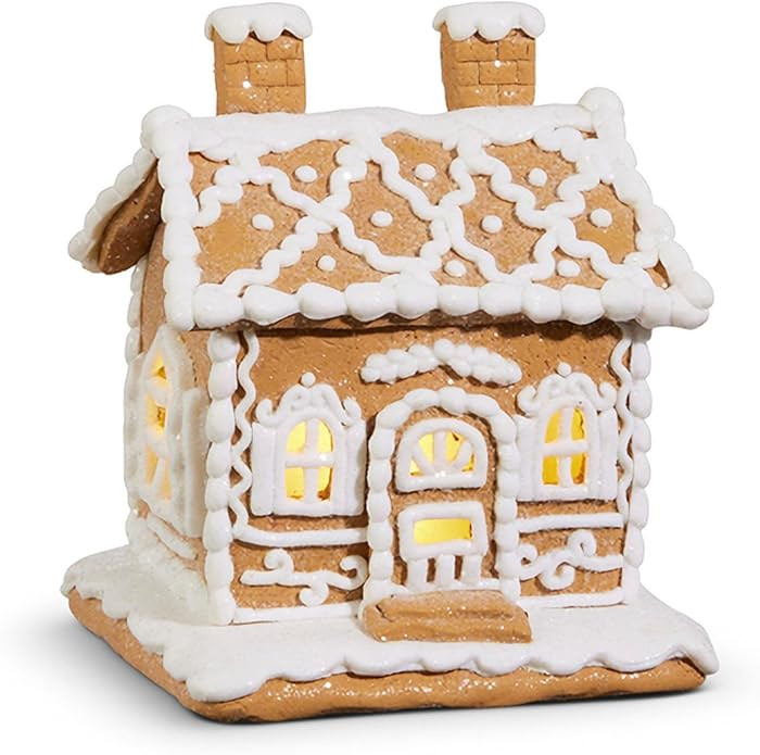Raz Imports Christmas Lighted Gingerbread House Figurine, 6-inch Height, Holiday Decoration | Amazon (US)