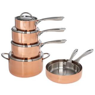 10-Piece Copper Vintage Collection Polished Cookware Set | The Home Depot