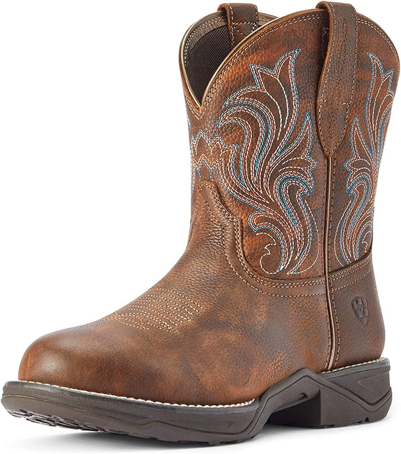 Ariat Women's Anthem Round Toe Shortie Waterproof Western Boot | Amazon (US)