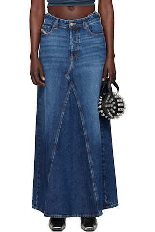 Diesel - Blue De-Pago Denim Maxi Skirt | SSENSE