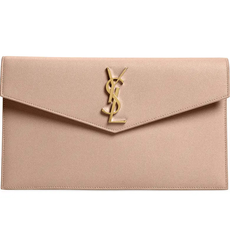 Uptown Calfskin Leather Envelope Clutch | Nordstrom