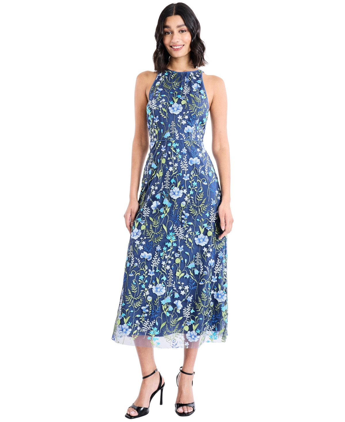 Maggy London Women's Embroidered Midi Dress - Multi | Macy's