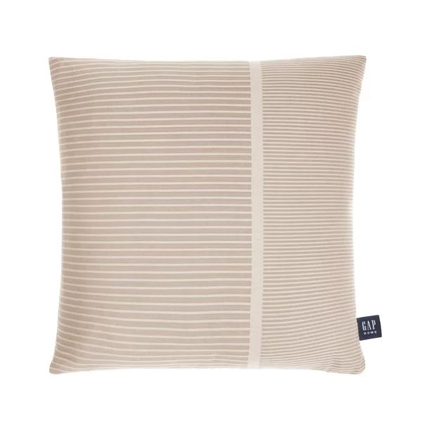 Gap Home Asymmetrical Stripe Decorative Square Throw Pillow Khaki 20" x 20" | Walmart (US)