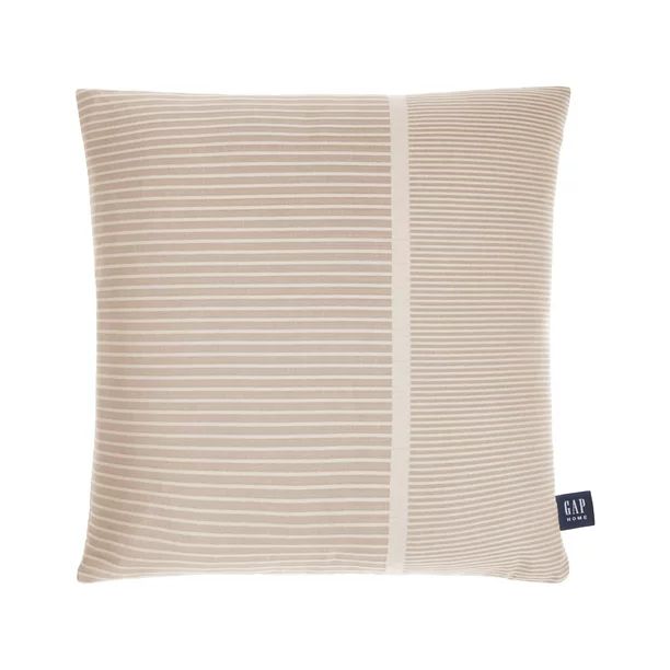 Gap Home Asymmetrical Stripe Decorative Square Throw Pillow Khaki 20" x 20" | Walmart (US)