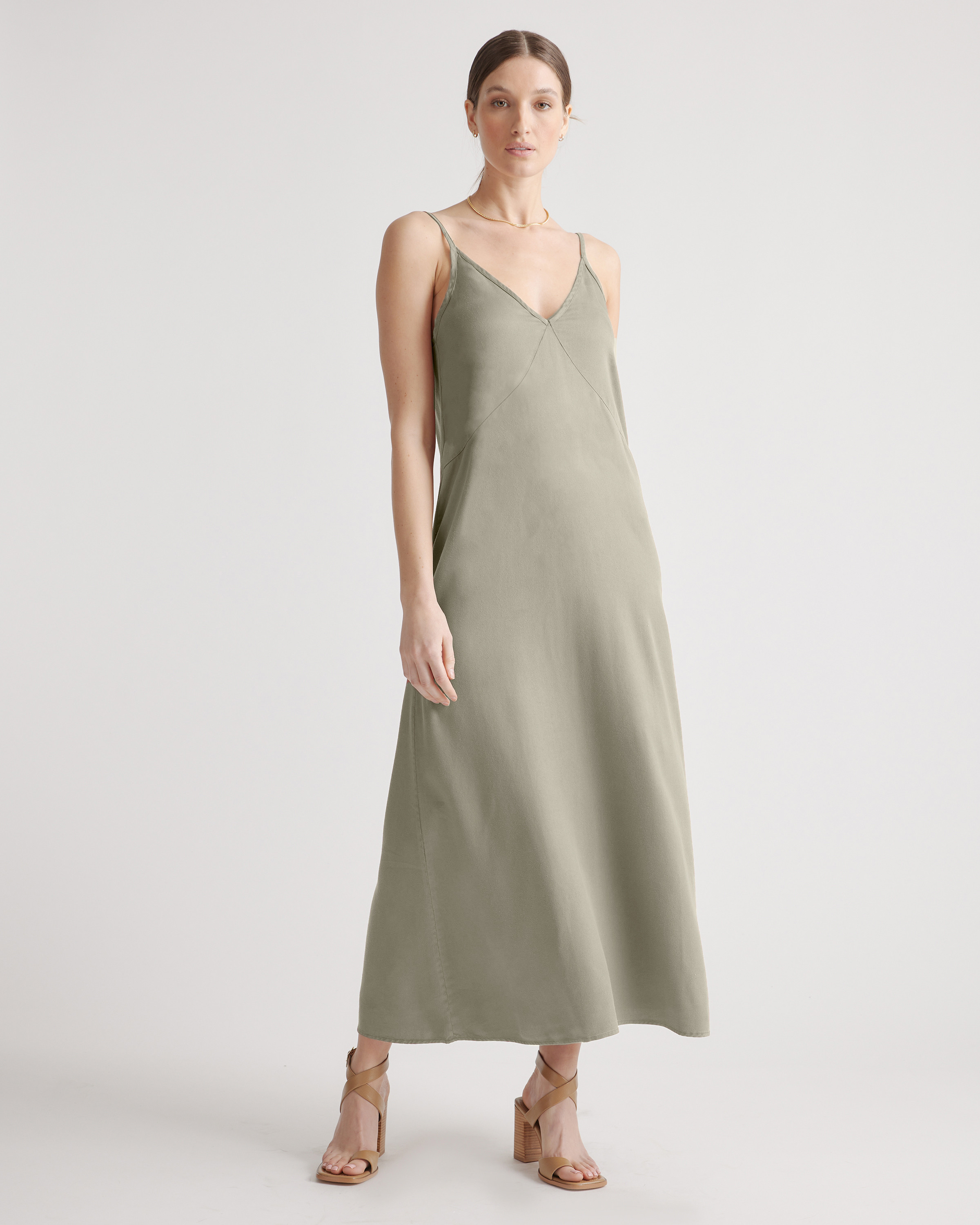 Vintage Wash Tencel Maxi Slip Dress | Quince
