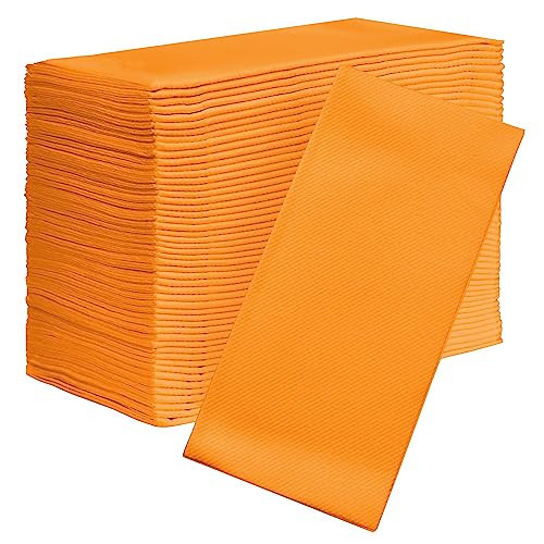 AMERICAN HOMESTEAD Paper Napkins - Orange Disposable Linen-Like Dinner Napkins - Restaurant-Quality Table Serviettes for Weddings, Parties, and Events - 15.75" x 15.75" - 50 Count | Amazon (US)